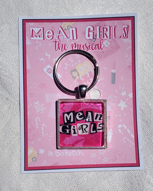MEAN GIRLS "Show Logo" Glass Cabachon Keychain MEAN GIRLS "Show Logo" Glass Cabachon Keychain