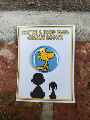 CHARLIE BROWN "Woodstock" Metal Pinback Button CHARLIE BROWN "Woodstock" Metal Pinback Button
