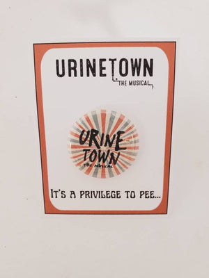 URINETOWN Show Logo Metal Pinback Button URINETOWN Show Logo Metal Pinback Button