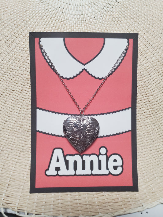ANNIE Silver Heart Locket Necklace