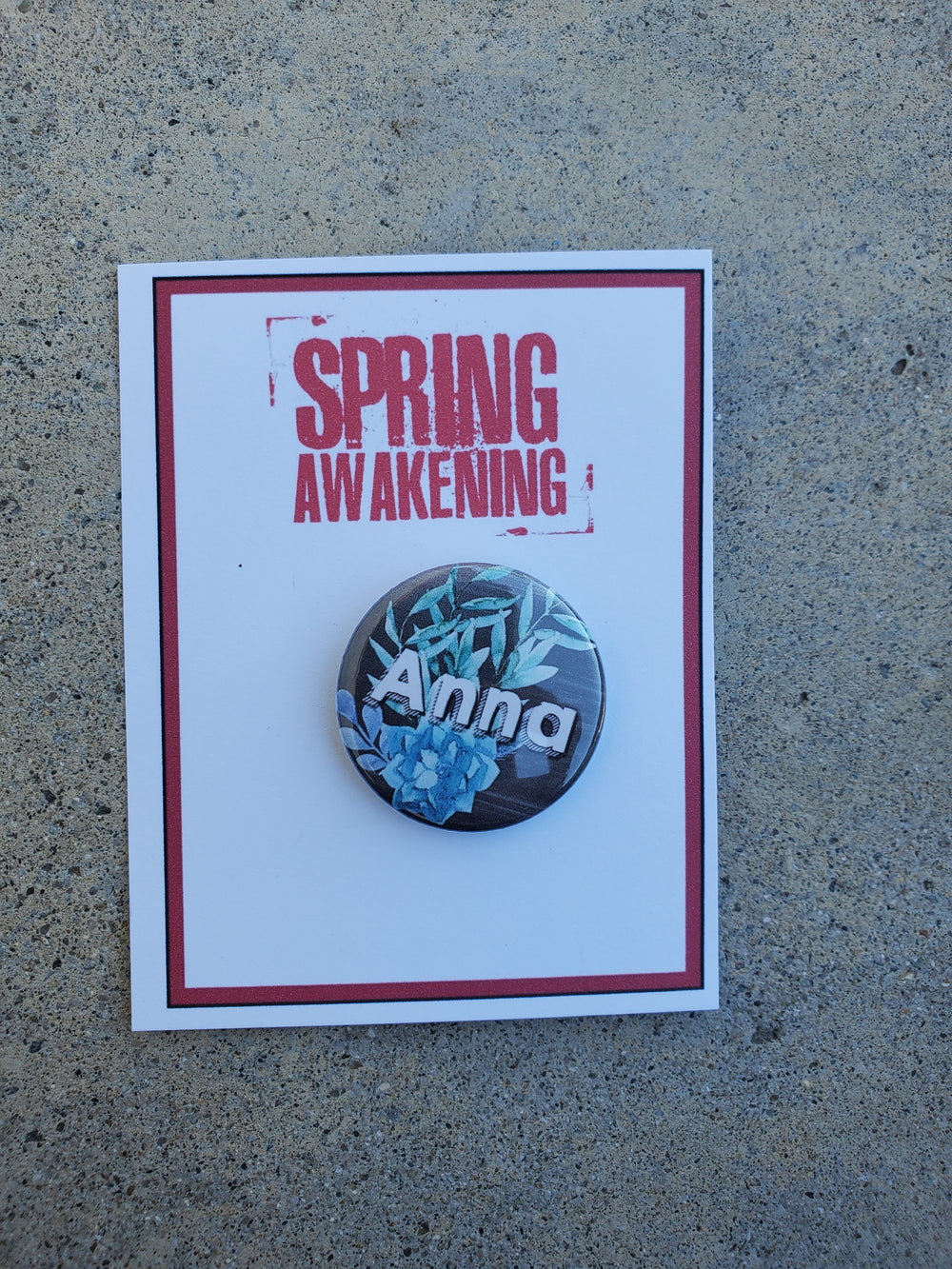 SPRING AWAKENING "Anna" Metal Pinback Button