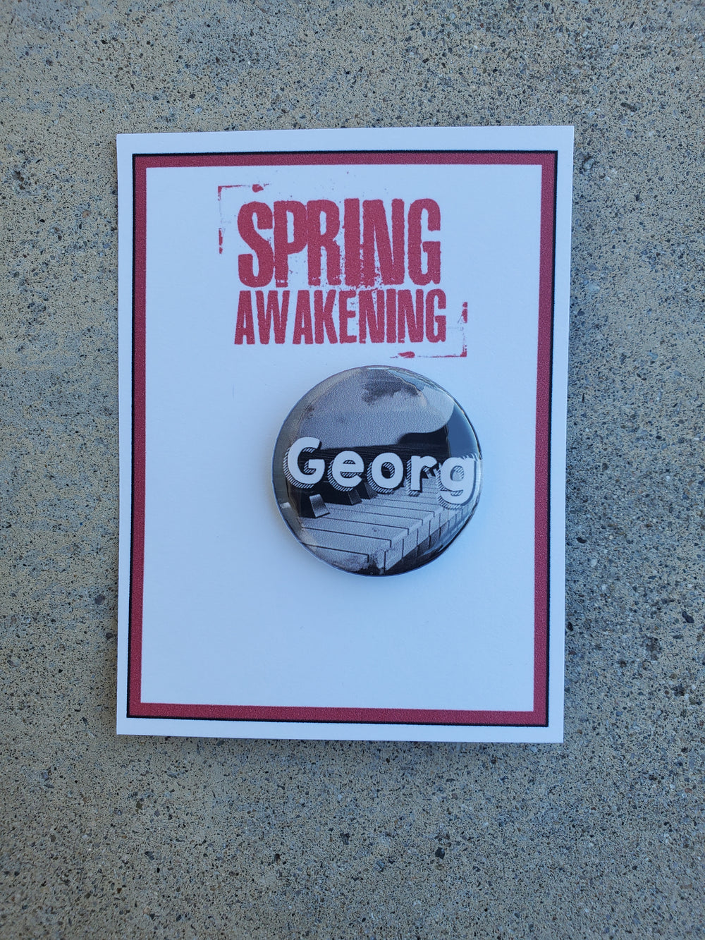 SPRING AWAKENING "Georg" Metal Pinback Button