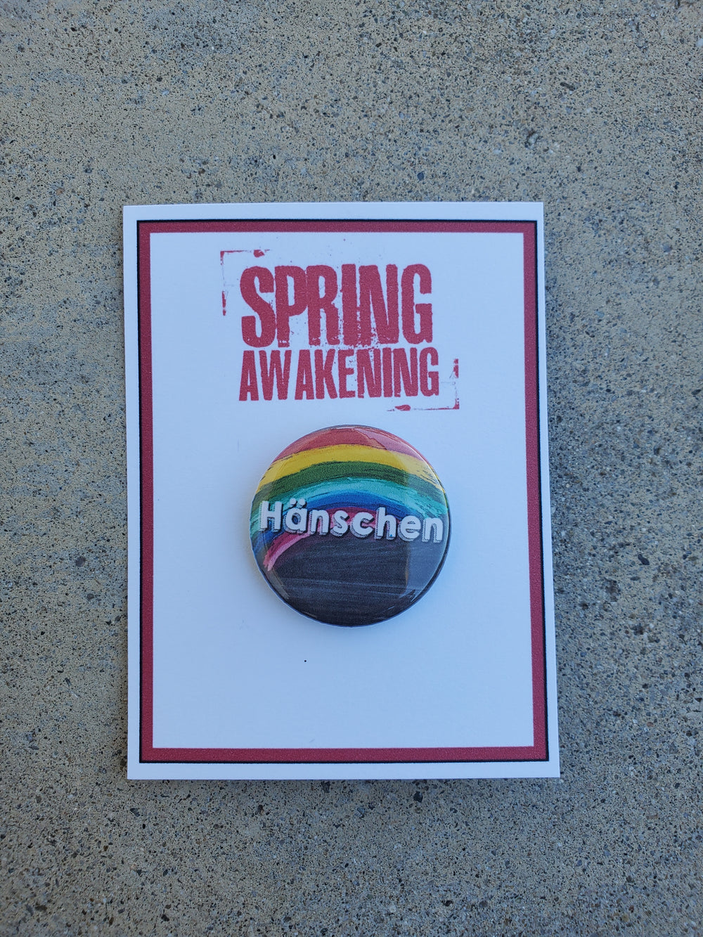 SPRING AWAKENING "Hanschen" Metal Pinback Button