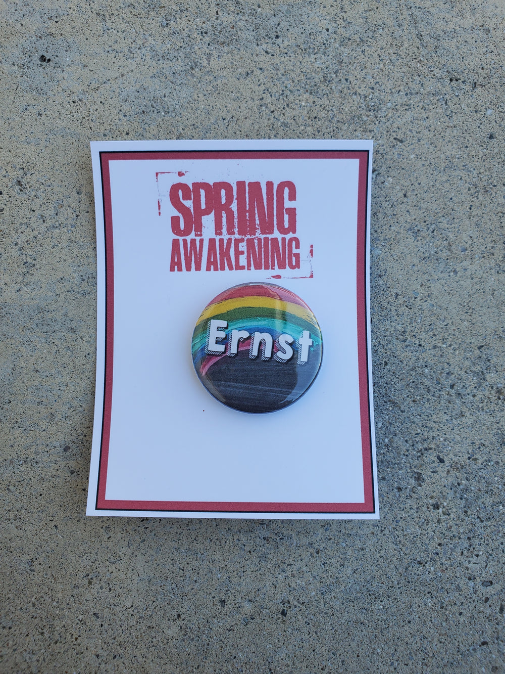 SPRING AWAKENING "Ernst" Metal Pinback Button