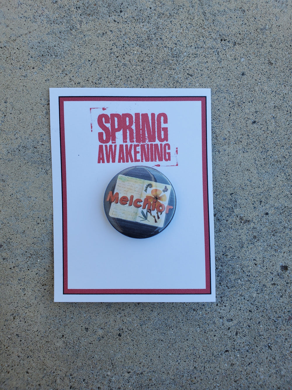 SPRING AWAKENING "Melchior" Metal Pinback Button