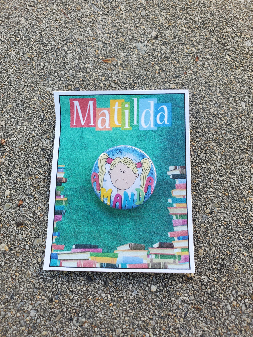 MATILDA "Amanda" Metal Pinback Button