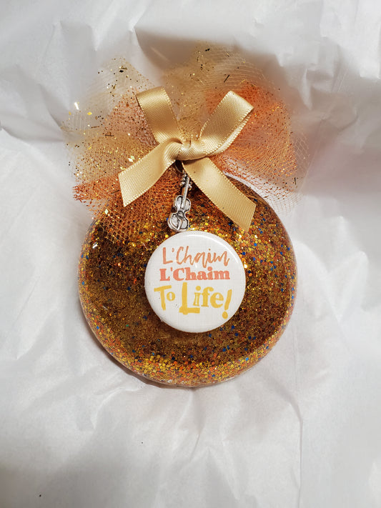 FIDDLER ON THE ROOF "L'Chaim" Christmas Ornament