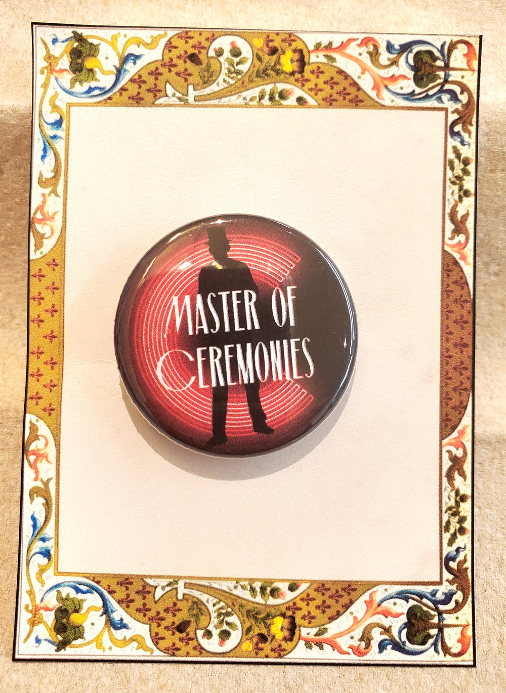 CHICAGO "Master of Ceremonies" Metal Pinback Button