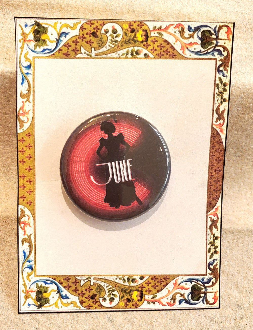 CHICAGO "June" Metal Pinback Button