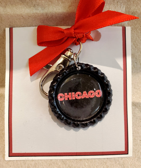 CHICAGO "Show" Bottlecap Keychain