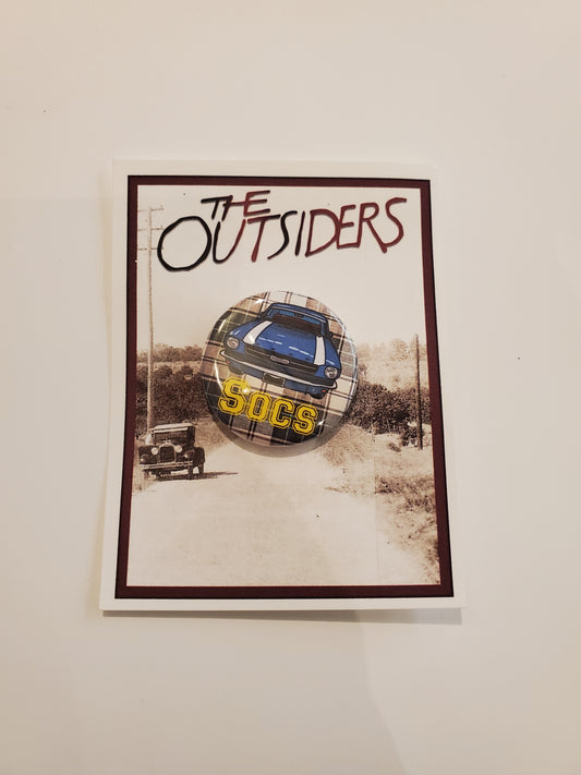 OUTSIDERS "Socs" Metal Pinback Button