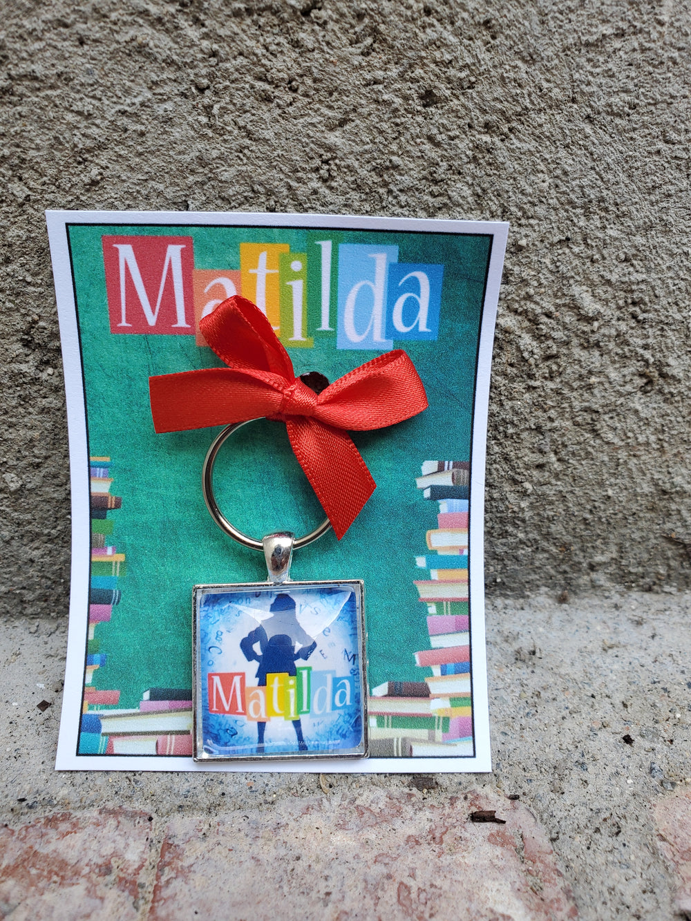 MATILDA "Show" Glass Cabachon Keychain