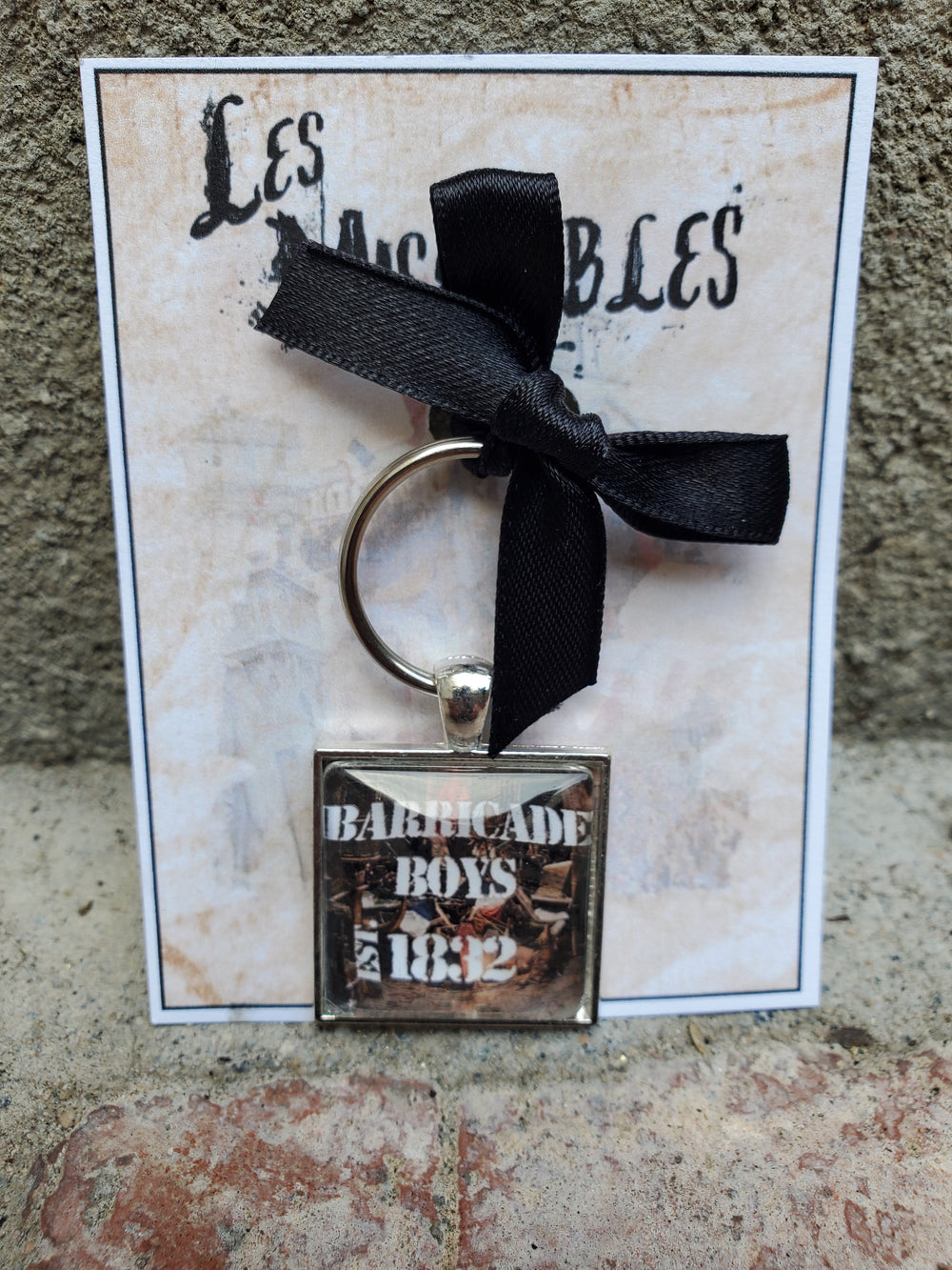 LES MISERABLES "Barricade Boys" Glass Cabachon Keychain