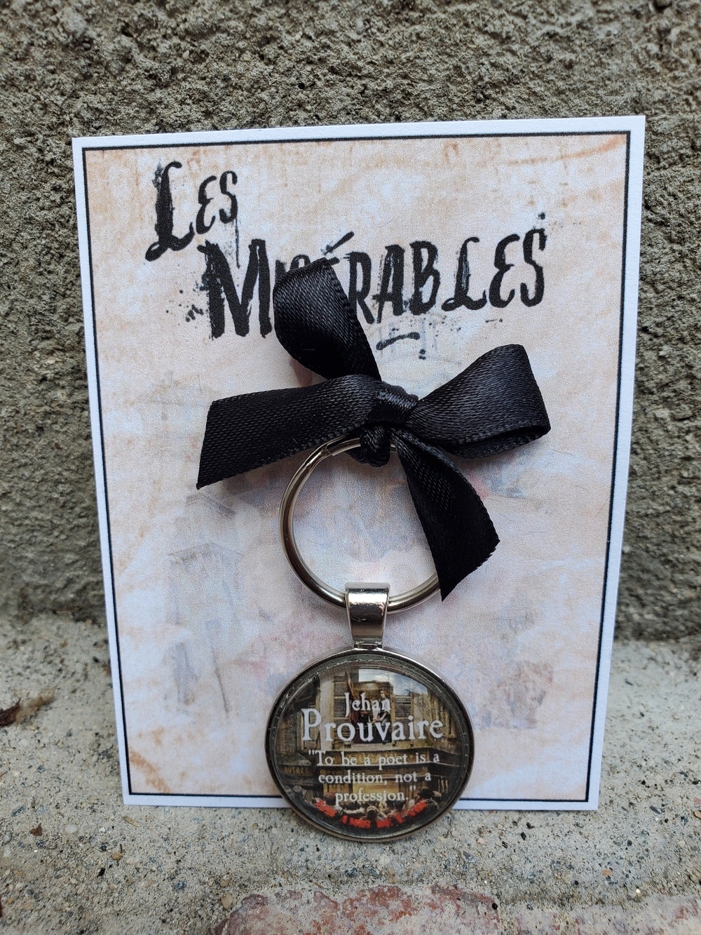 LES MISERABLES "Jehan Provaire" Glass Cabachon Keychain