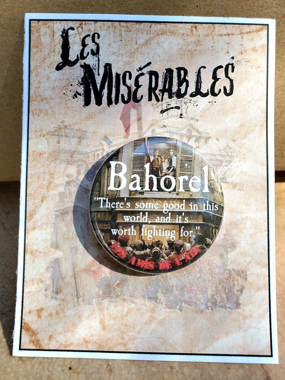 LES MISERABLES "Bahorel" Metall Button