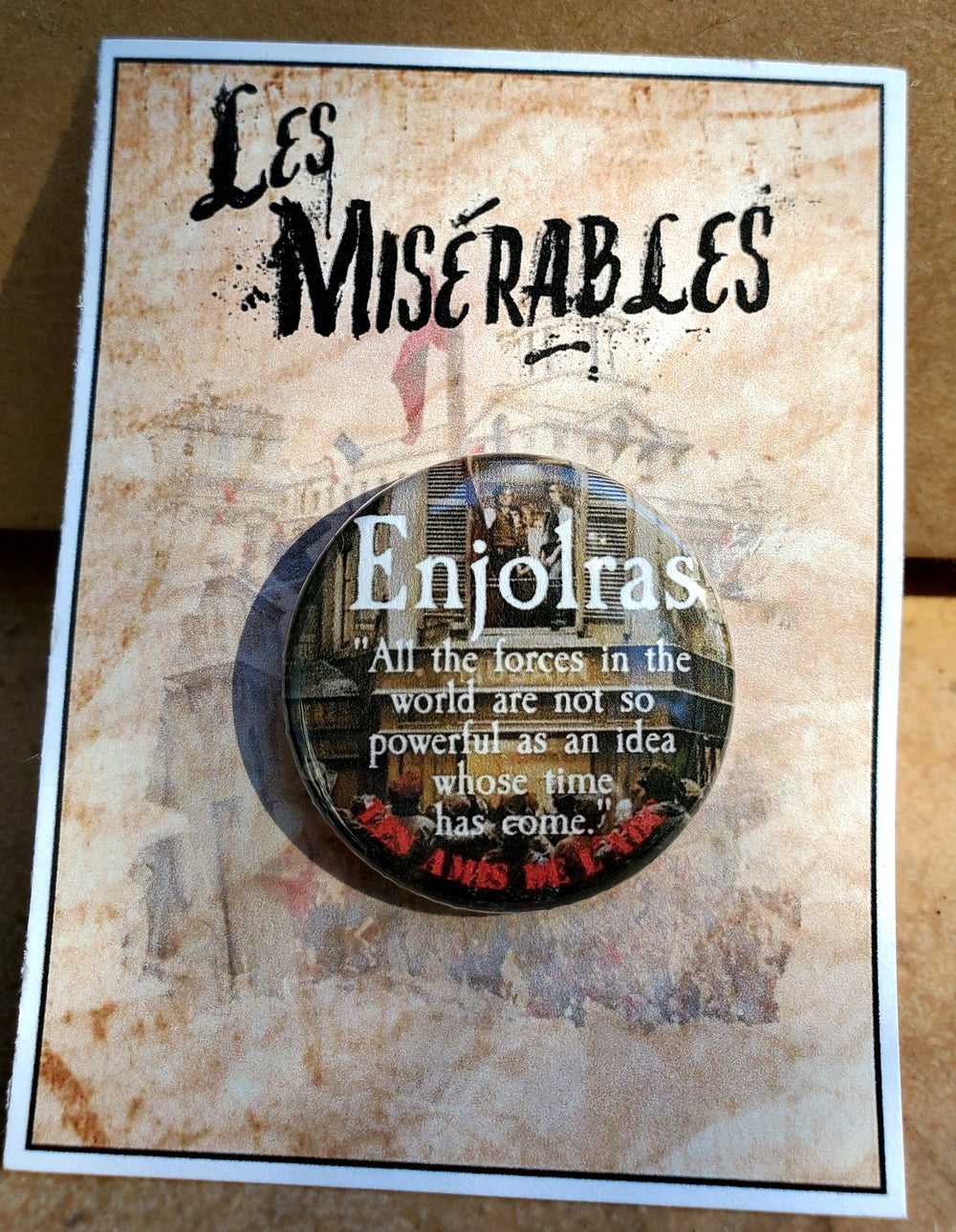 LES MISERABLES "Enjolras" Metall Button