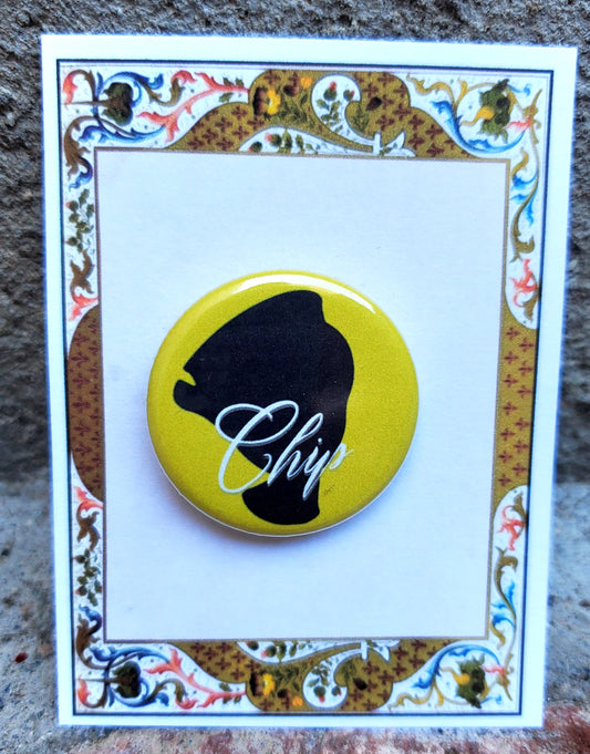 BEAUTY AND THE BEAST "Chip" Metal Pinback Button