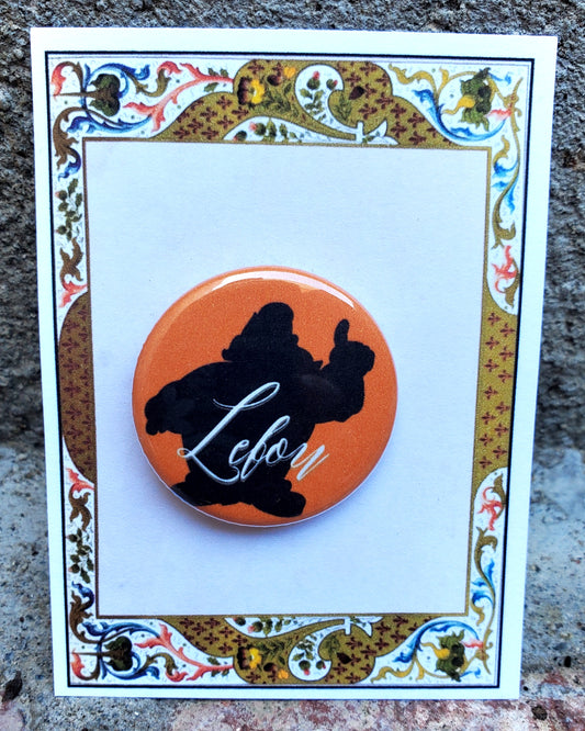 BEAUTY AND THE BEAST "Le Fou" Metal Pinback Button