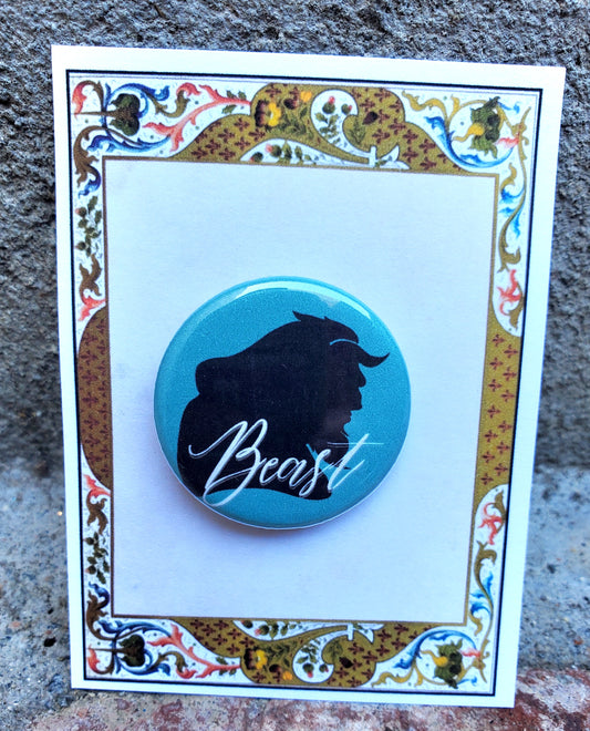 BEAUTY AND THE BEAST "Beast" Metal Pinback Button