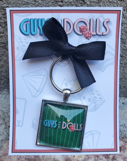 GUYS AND DOLLS "Show" Glass Cabachon Keychain