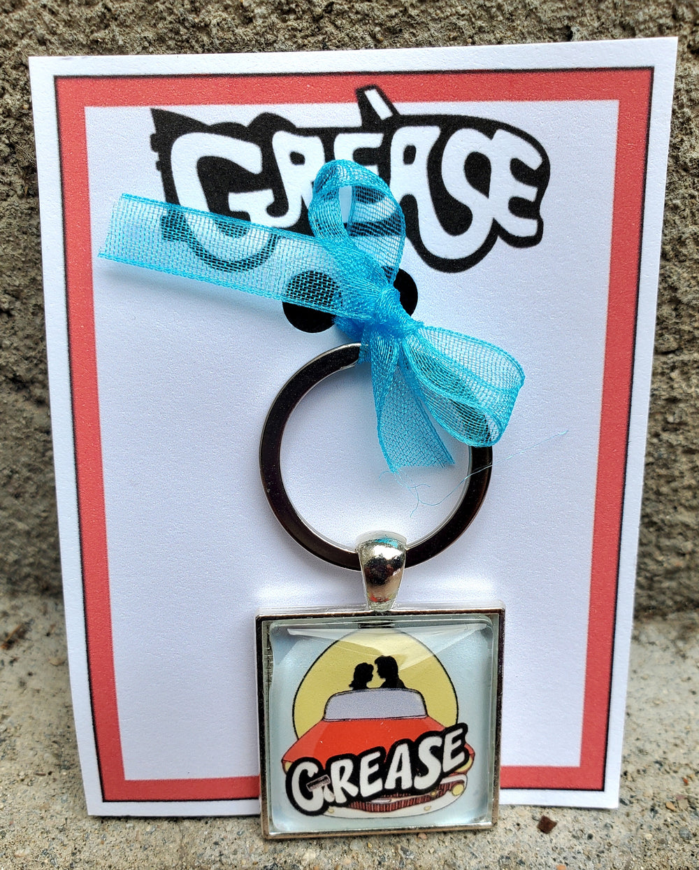 GREASE "Show" Glass Cabachon Keychain