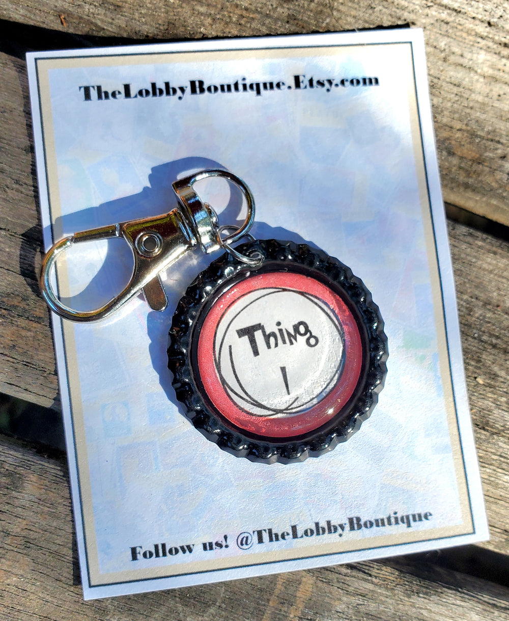 DR. SEUSS "Thing 1" Bottlecap Keychain