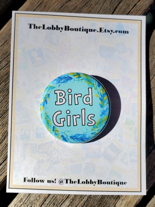 DR. SEUSS "Bird Girls" Metal Pinback Button