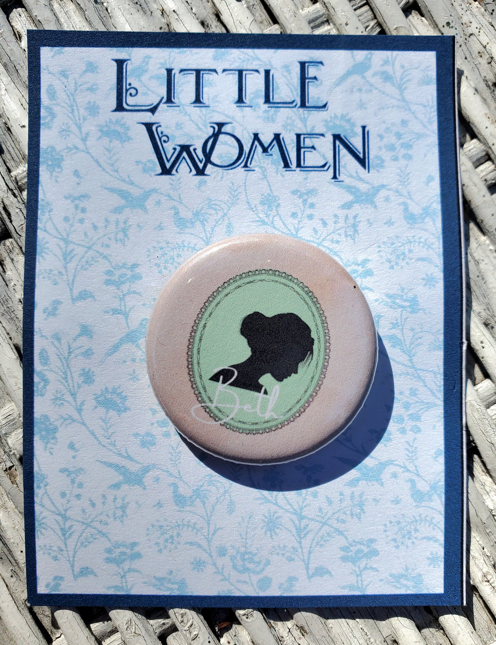 LITTLE WOMEN "Beth March" Metall Button