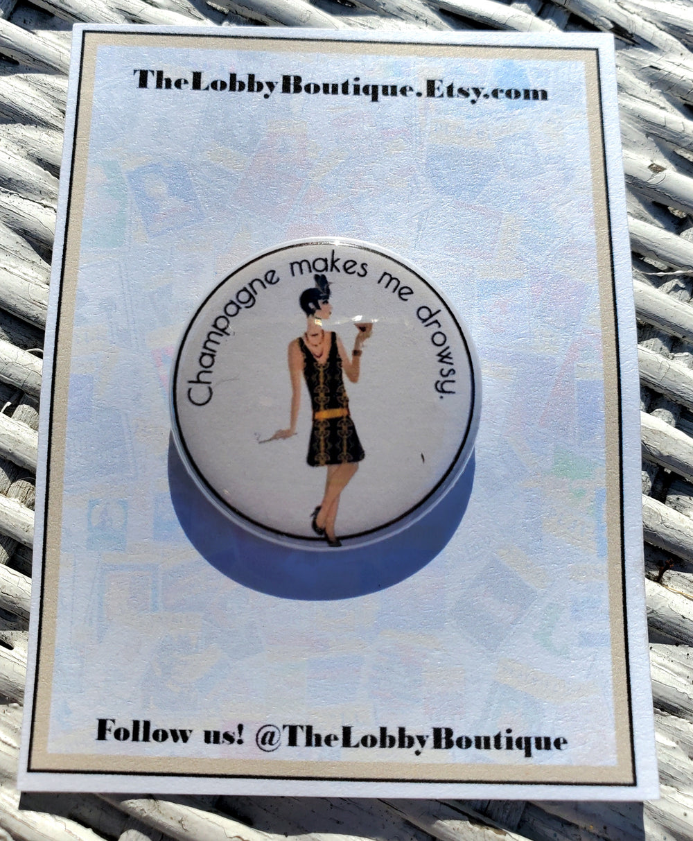 DROWSY CHAPERONE "The Chaperone" Metal Pinback Button