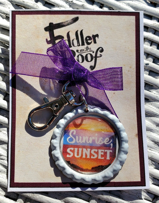 FIDDLER ON THE ROOF "Sunrise Sunset" Bottlecap Keychain