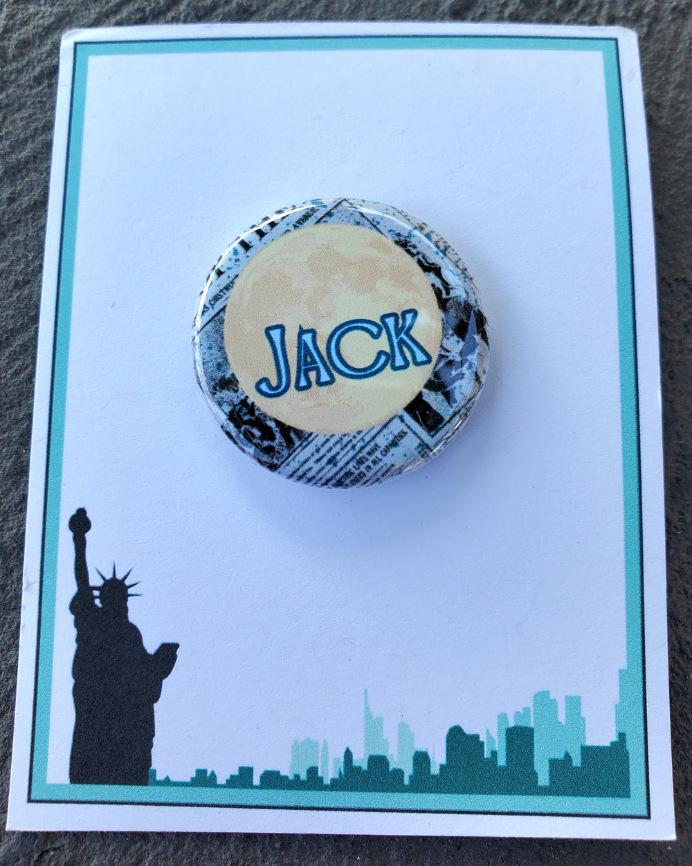 NEWSIES "Jack Kelly" Metal Pinback Button