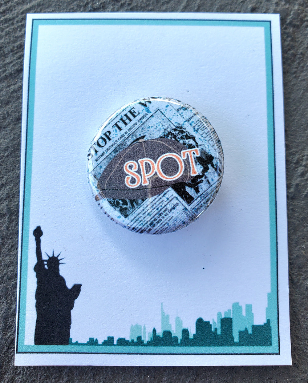 NEWSIES "Spot Conlon" metal pinback button