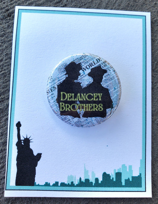 NEWSIES "Delancey Brothers" Metal Pinback Button