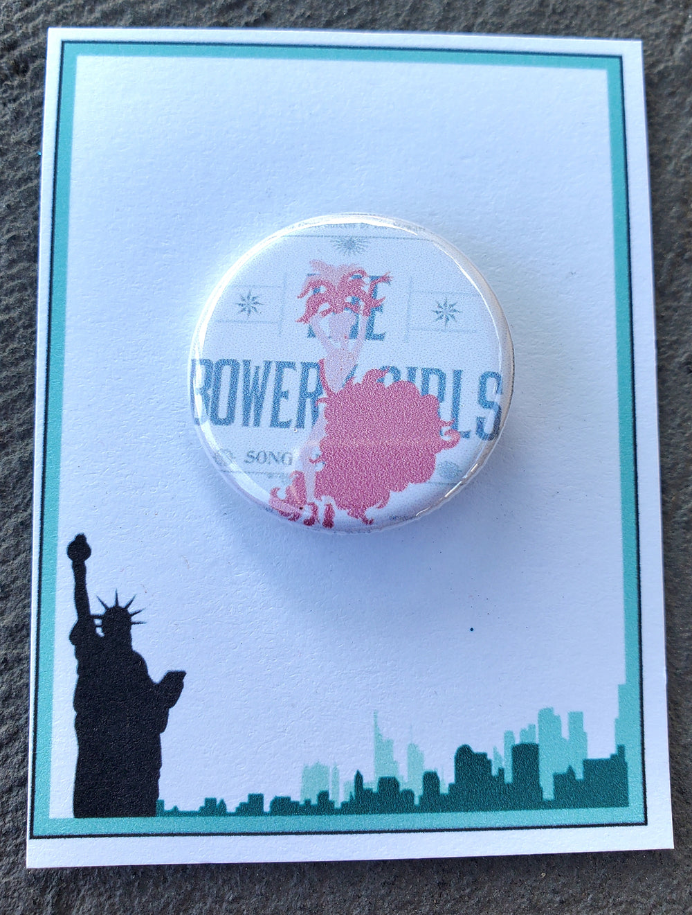 NEWSIES "Bowery Girls" Metal Pinback Button