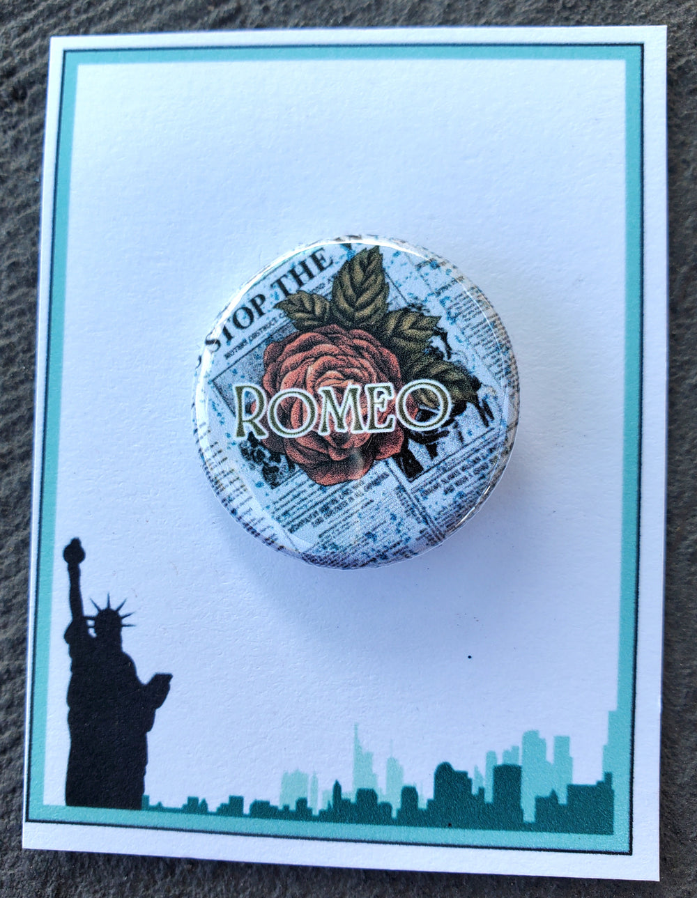 NEWSIES "Romeo" Metal Pinback Button