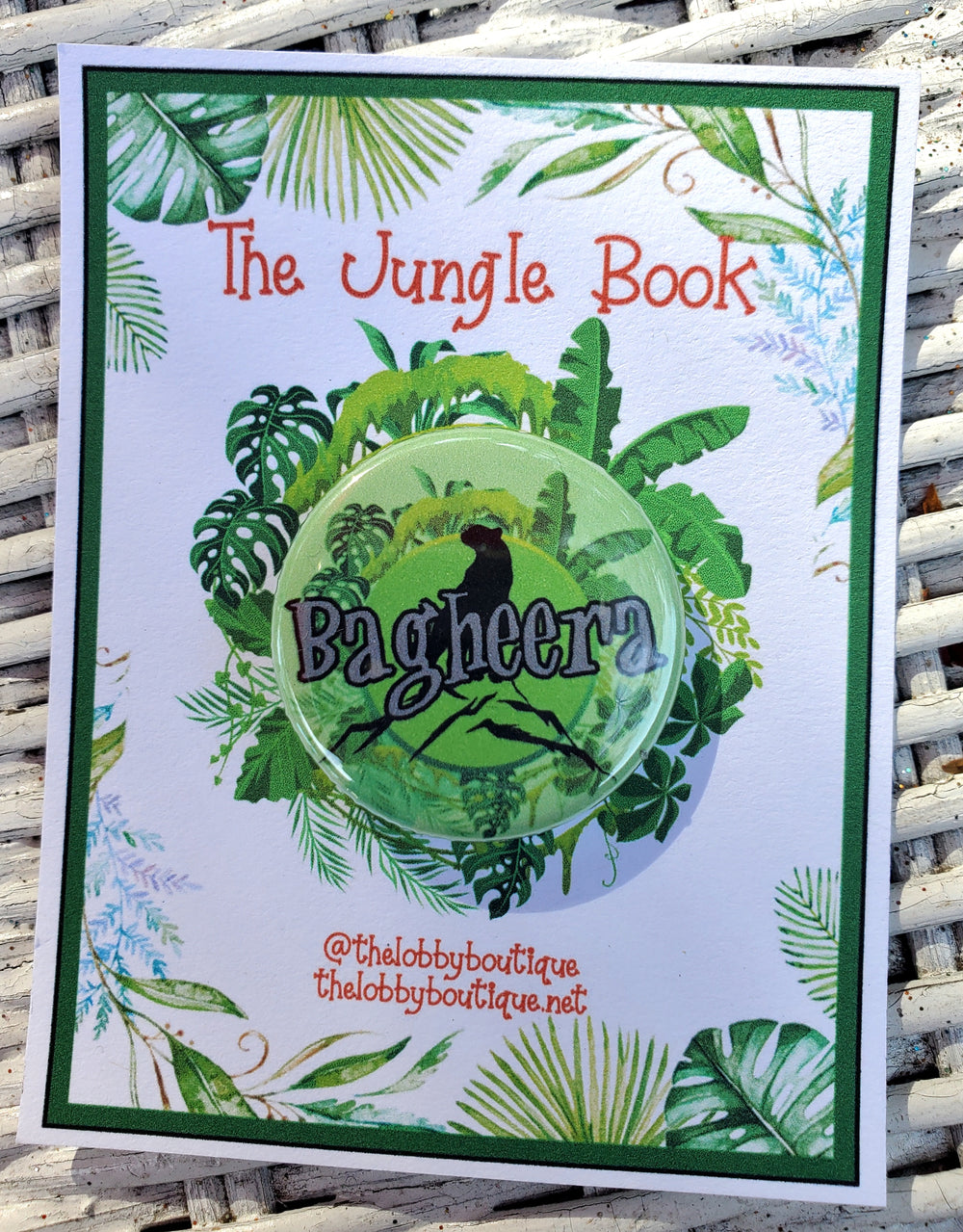 JUNGLE BOOK "Bagheera" Metal Pinback Button