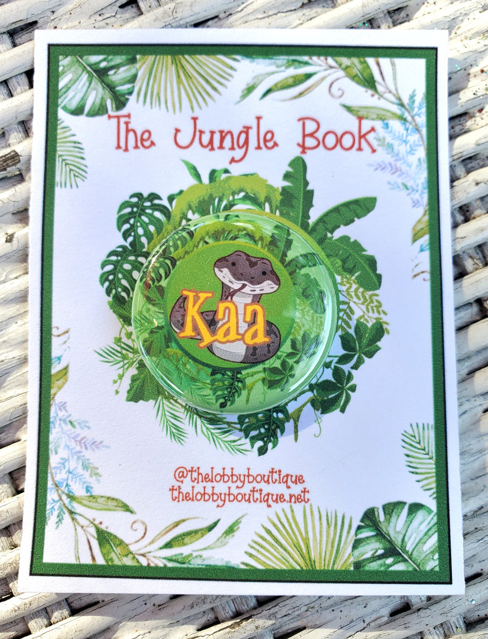 DSCHUNGELBUCH "Kaa" Metall Button