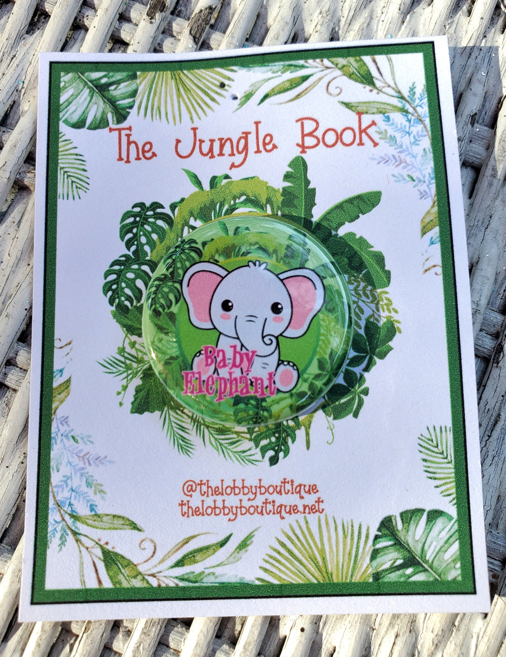 DSCHUNGELBUCH "Baby Elephant" Metall Button