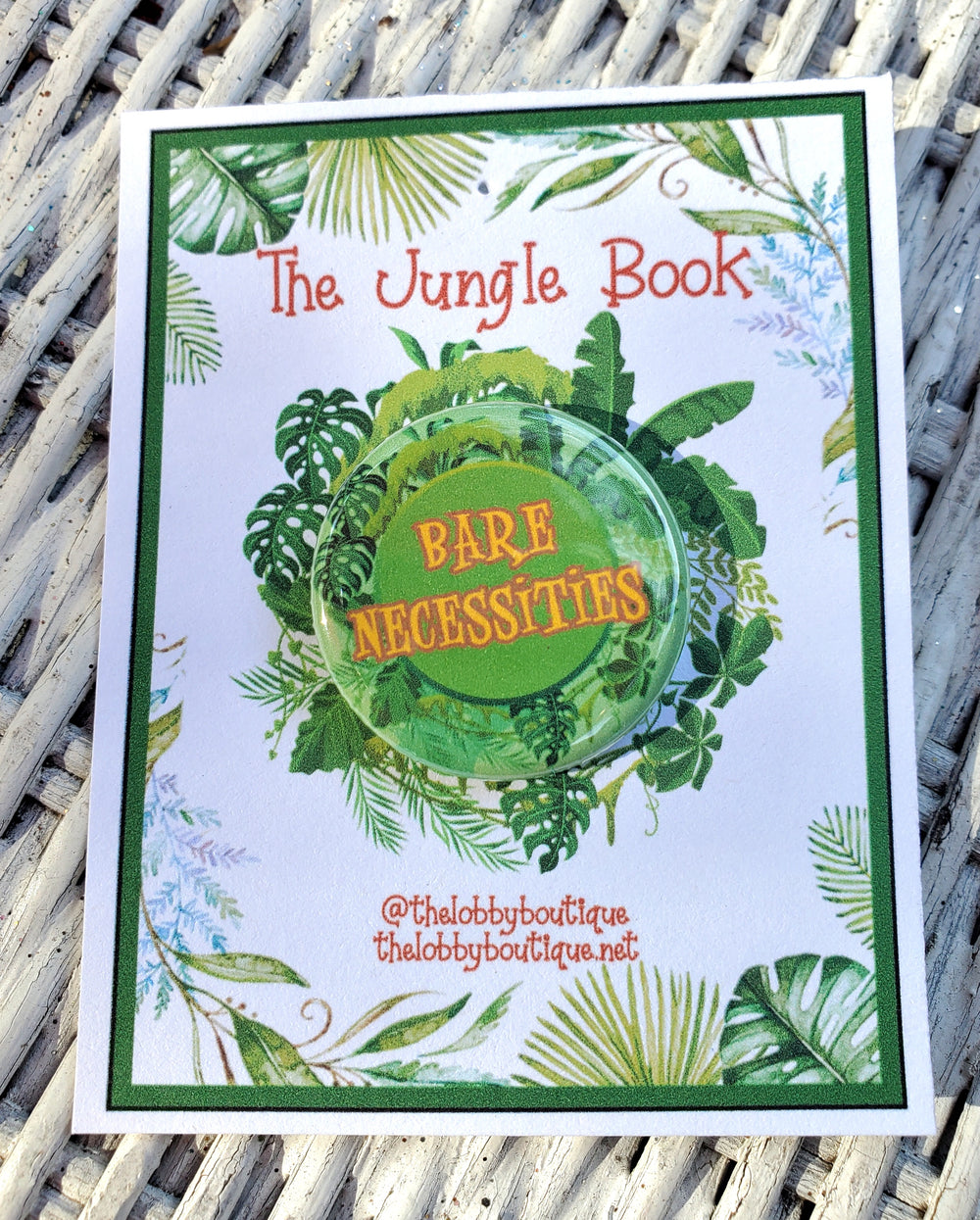 DSCHUNGELBUCH "Bare Necessities" Metall Button