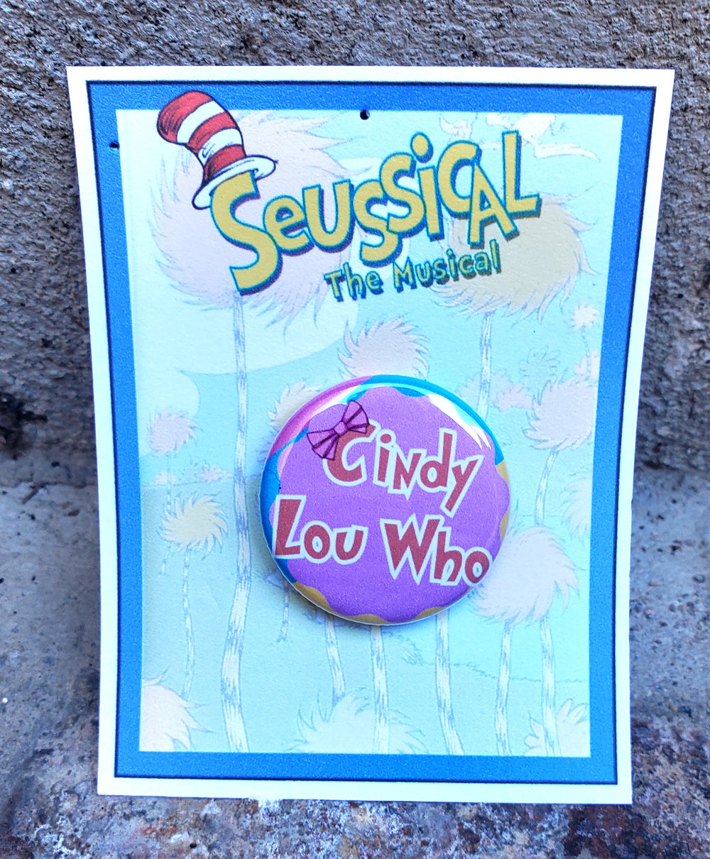 DR. SEUSS "Cindy Lou Who" Metal Pinback Button