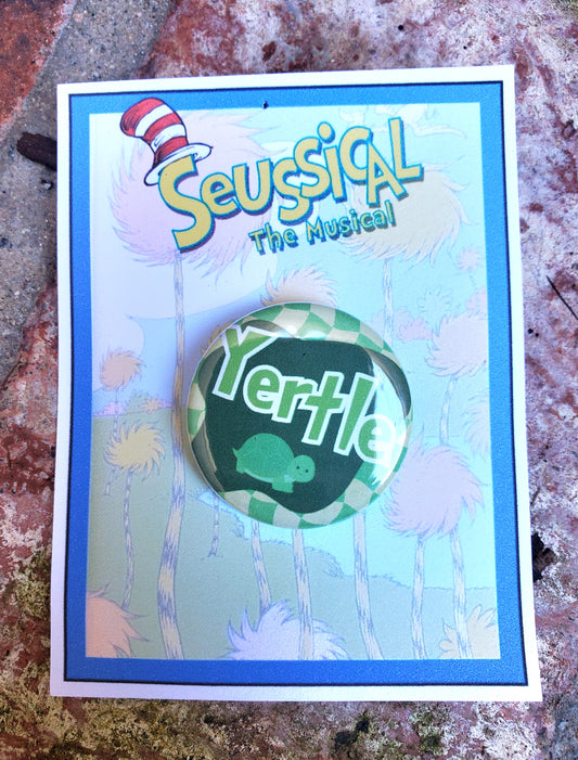 DR. SEUSS "Yertle the Turtle" Metal Pinback Button