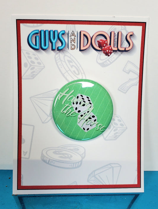 GUYS AND DOLLS "Harry the Horse" Metal Pinback Button