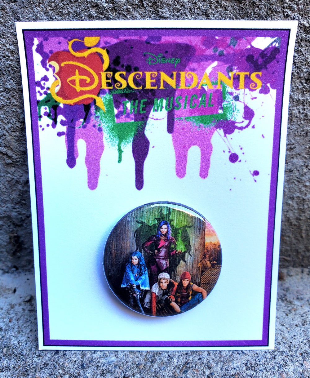 DESCENDANTS "Mal Evie Jay Carlos" Metall Button