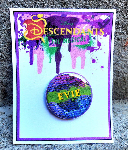 DESCENDANTS "Evie" Metal Pinback Button