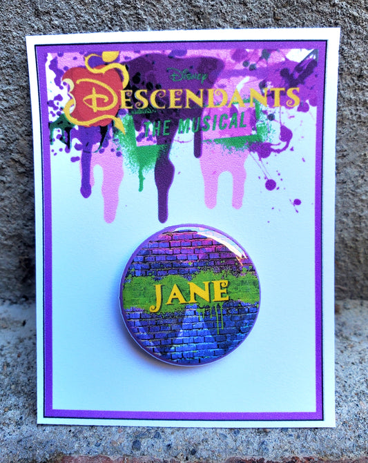 DESCENDANTS "Jane" Metal Pinback Button