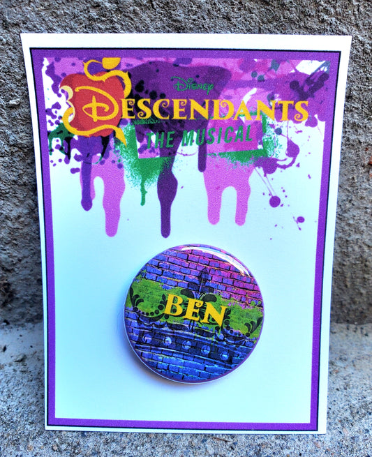 DESCENDANTS "Prince Ben" Metal Pinback Button