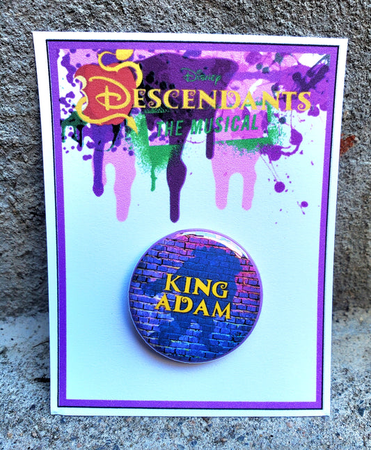 DESCENDANTS "King Adam" Metal Pinback Button