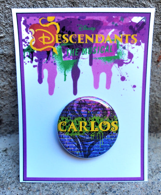 DESCENDANTS "Carlos" Metal Pinback Button