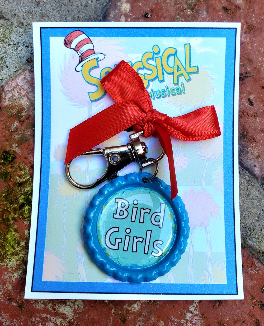 DR. SEUSS "Bird Girl" Flaschenverschluss-Schlüsselanhänger