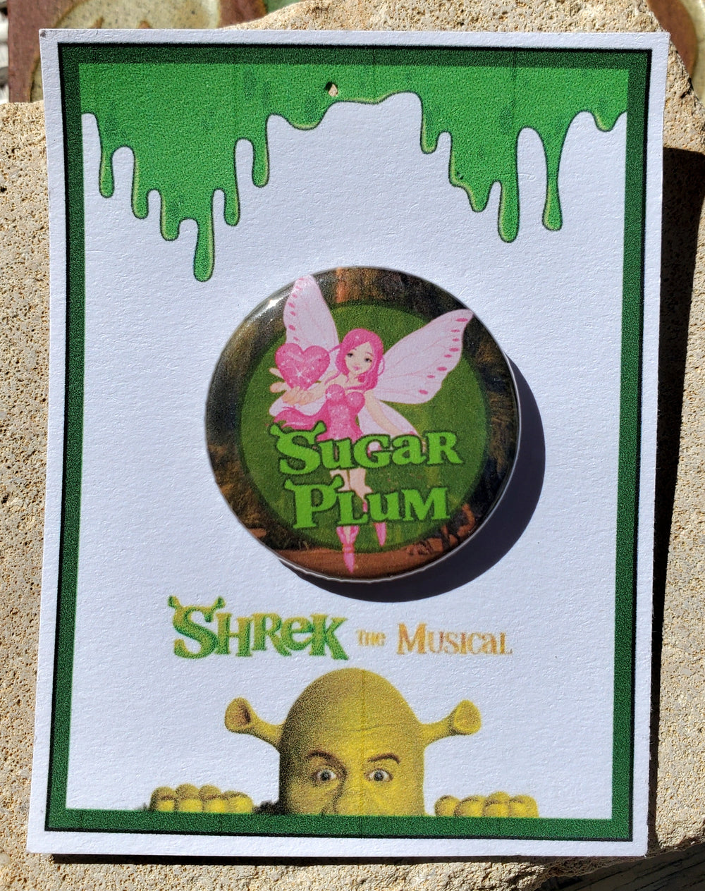 SHREK "Sugarplum Fairy" Metal Pinback Button